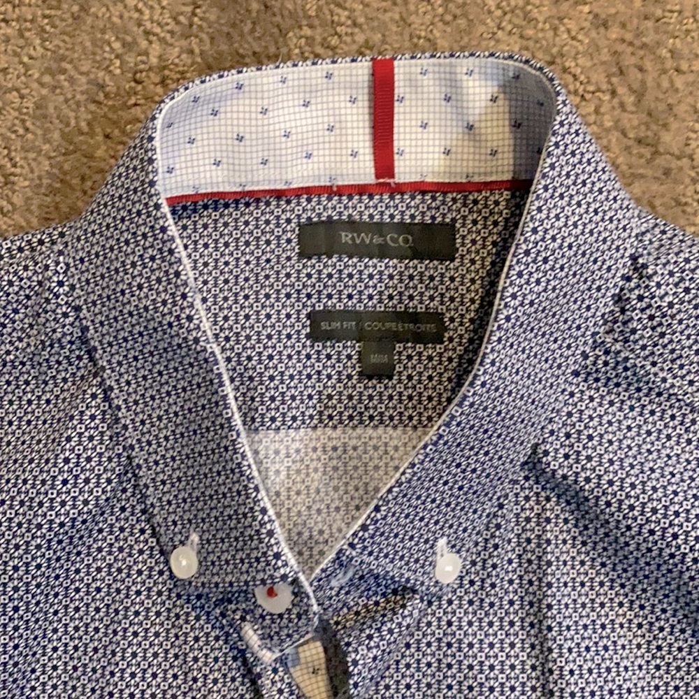 RW CO sz Medium slim fit dress casual shirt, New
